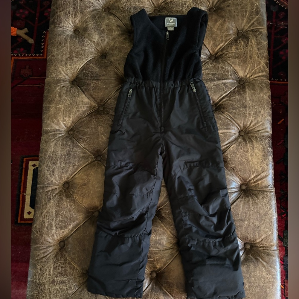 White Sierra Kids Black One Piece Snowsuit